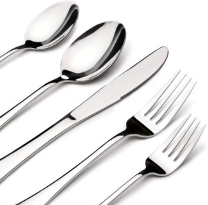 Silverware Set for 8, 40 Piece Stai...