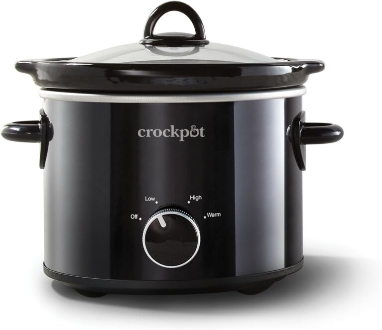 Crock-Pot 2-Quart Manual Slow Cooker, Feeds 2+ People, Great for Small Meals, Dips, & Sides; Removable Stoneware is Oven & Dishwasher-Safe, Black