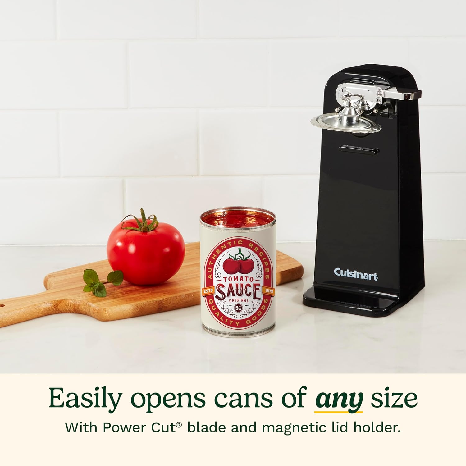 Cuisinart Electric Can Opener, One-Touch Operation, Nonslip Base, Black - Image 2