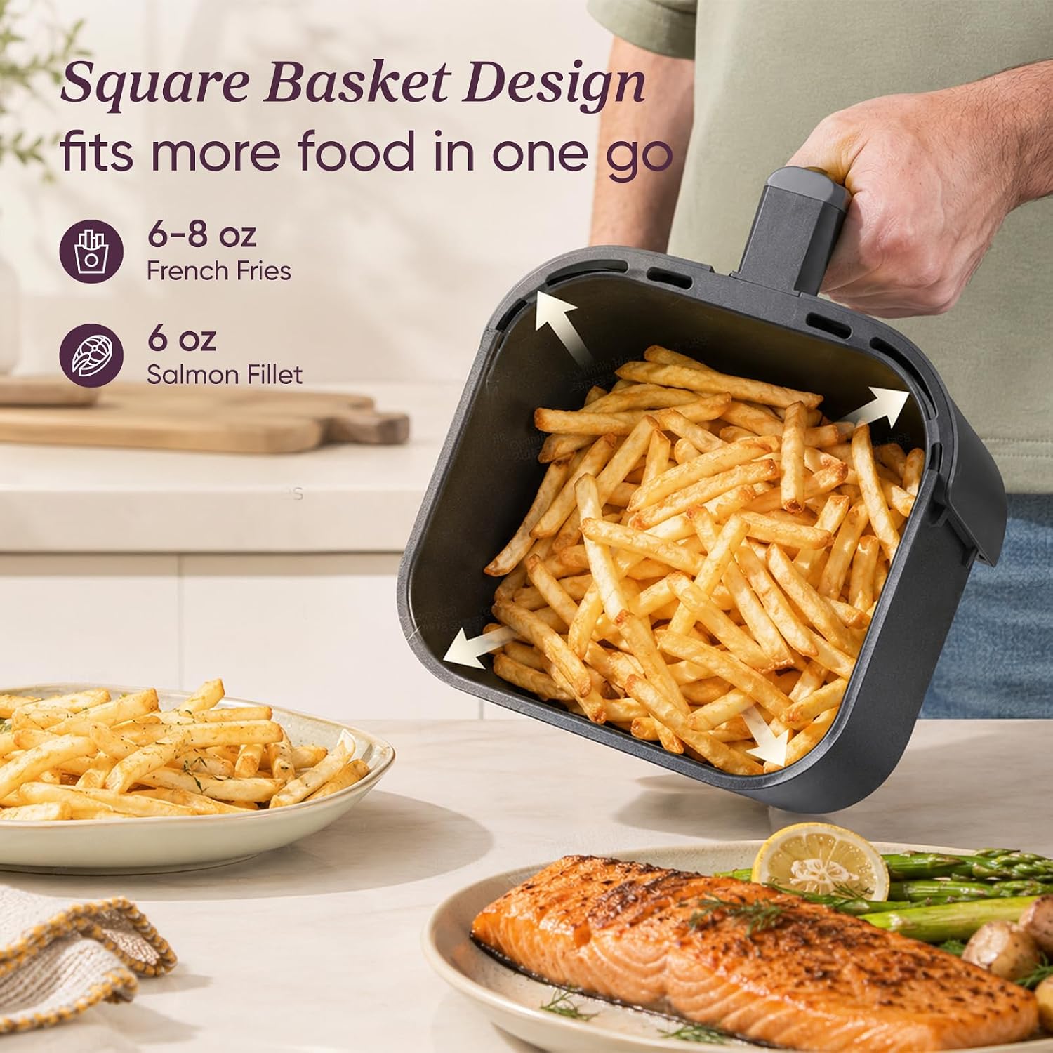 Cosori Lite 2.1 Qt Small Air Fryer, Max 400°F, 4-in-1, 97% less oil, Gray - Image 6