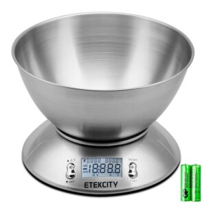 Etekcity Food Scale with Bowl, Time...