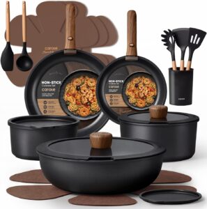 CAROTE 21pcs Pots and Pans Set Non ...