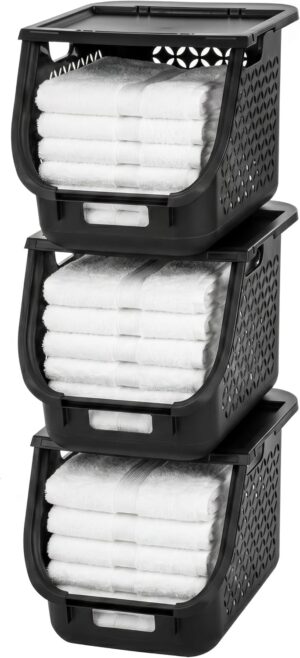 IRIS USA Laundry Basket Hamper, 40L...