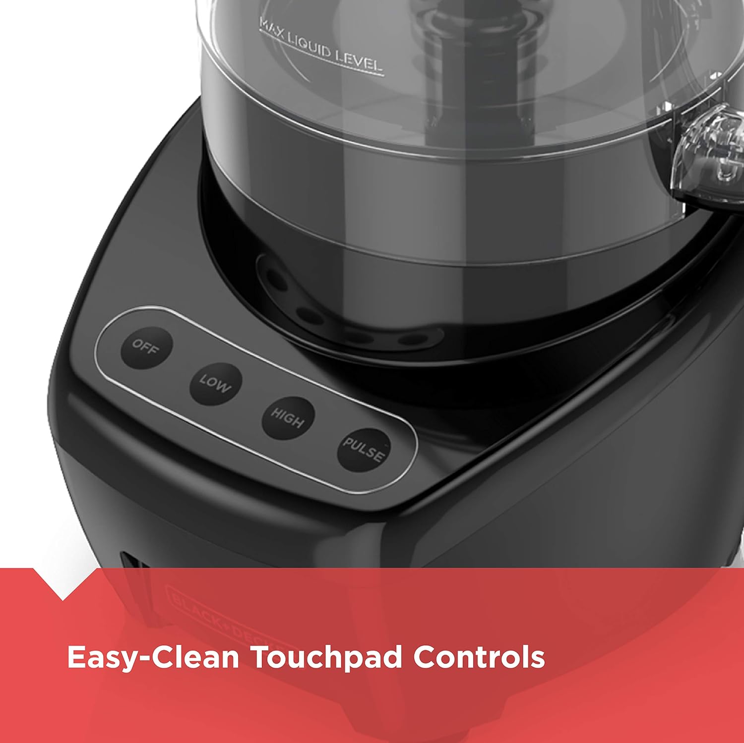 BLACK+DECKER Food Processor and Vegetable Chopper, Stainless Steel Blade, 8-Cup Capacity, 450W Power with Attachments to Shred, Slice, Mince, Grind, and Puree - Image 3