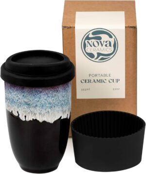NOVA CERAMICS 12oz Travel Coffee Mu...