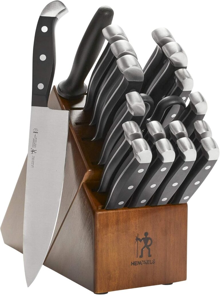 Henckels Statement 20-Pc Knife Set, Razor-Sharp, German Engineered, Brown