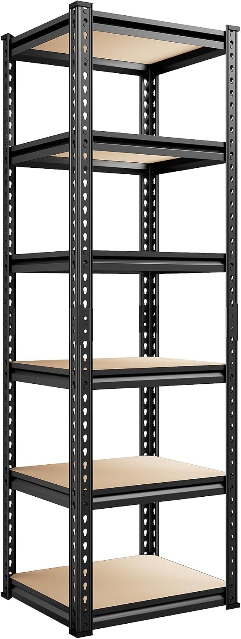 REIBII Storage Shelves for Pantry, Kitchen, 6 Tier Garage Shelving