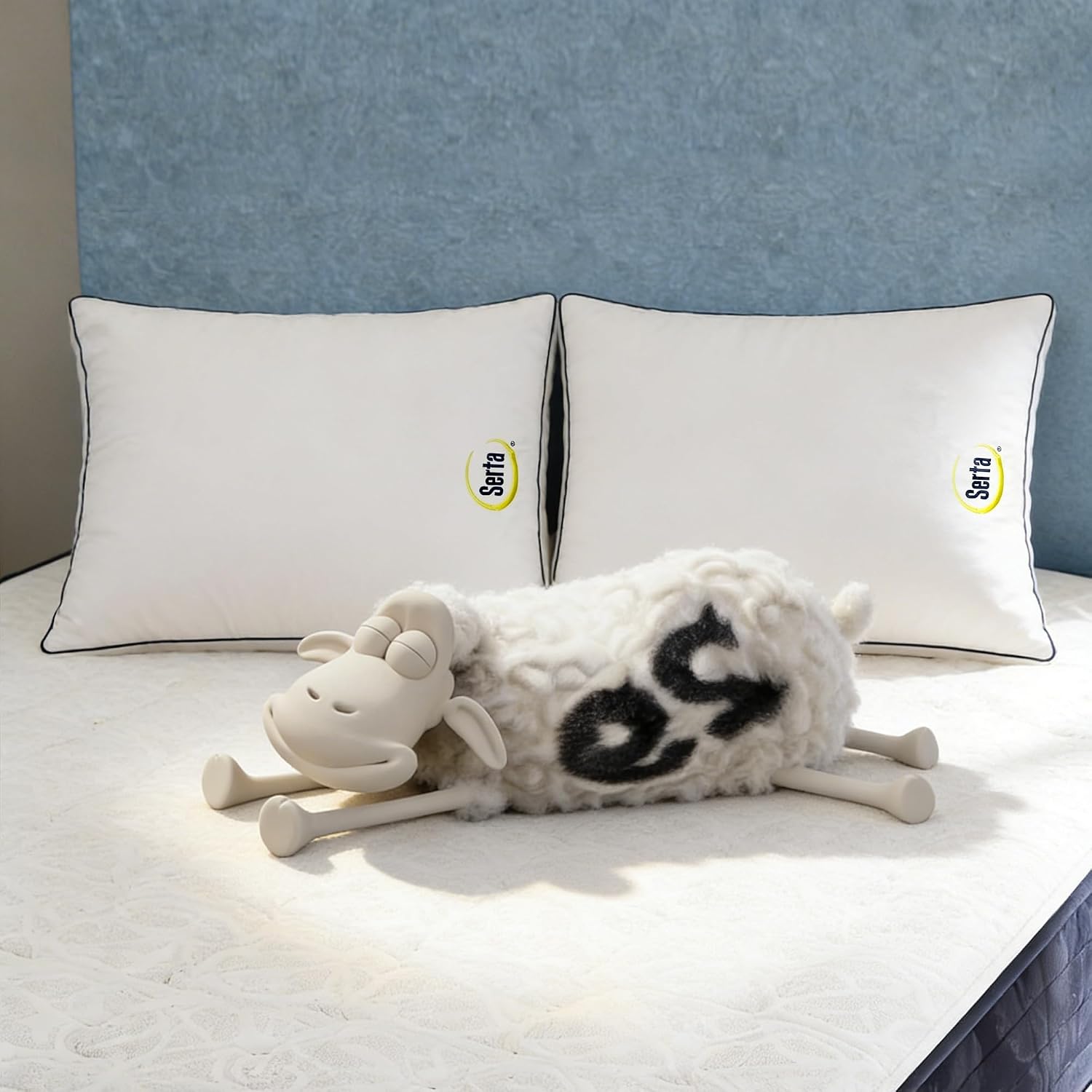 Serta Hotel Collection Bed Pillows King Size Set of 2, 18"x34" - Image 8
