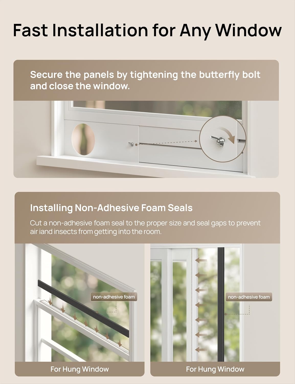 DREO Adjustable Portable Air Conditioner Window Vent Kit with 5.9 Inch Exhaust Duct, Upgraded Seamless Window Panel Kit for Sliding Windows, Doors - Image 2