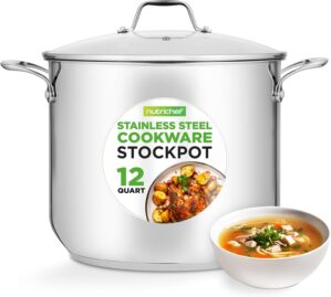 NutriChef 12-Quart Stainless Steel ...