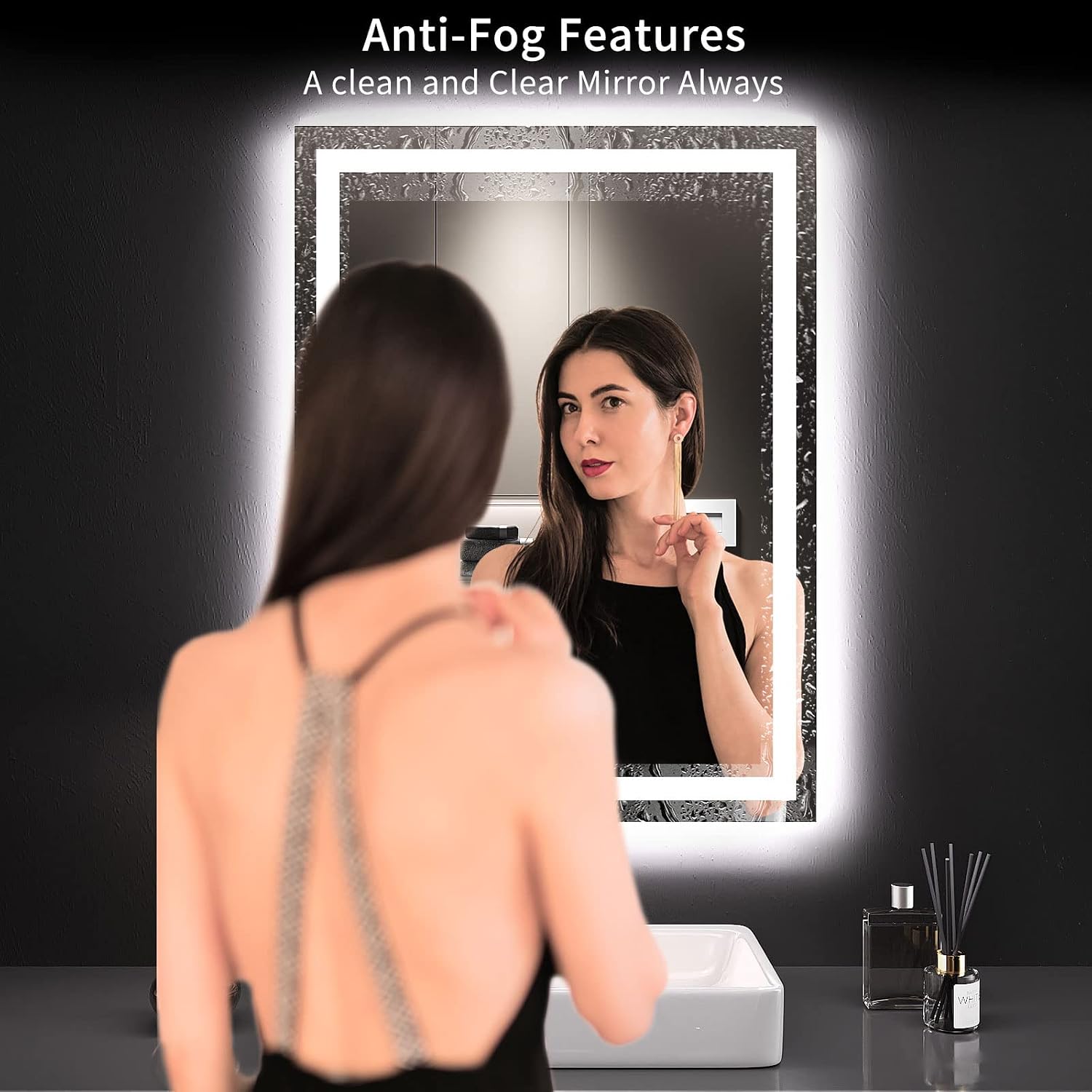 LOAAO 24"X32" LED Bathroom Mirror with Lights, UL Listed - Image 3
