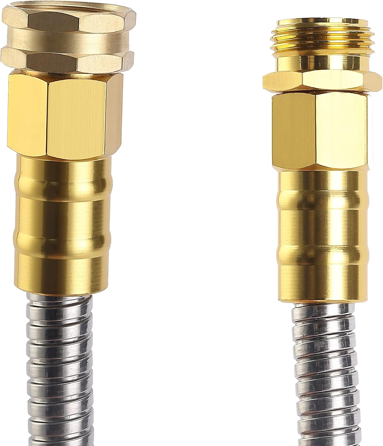 UNCO- Metal Garden Hose, 10 Feet Stainless Steel No Kink, Durable Flexible - Image 8