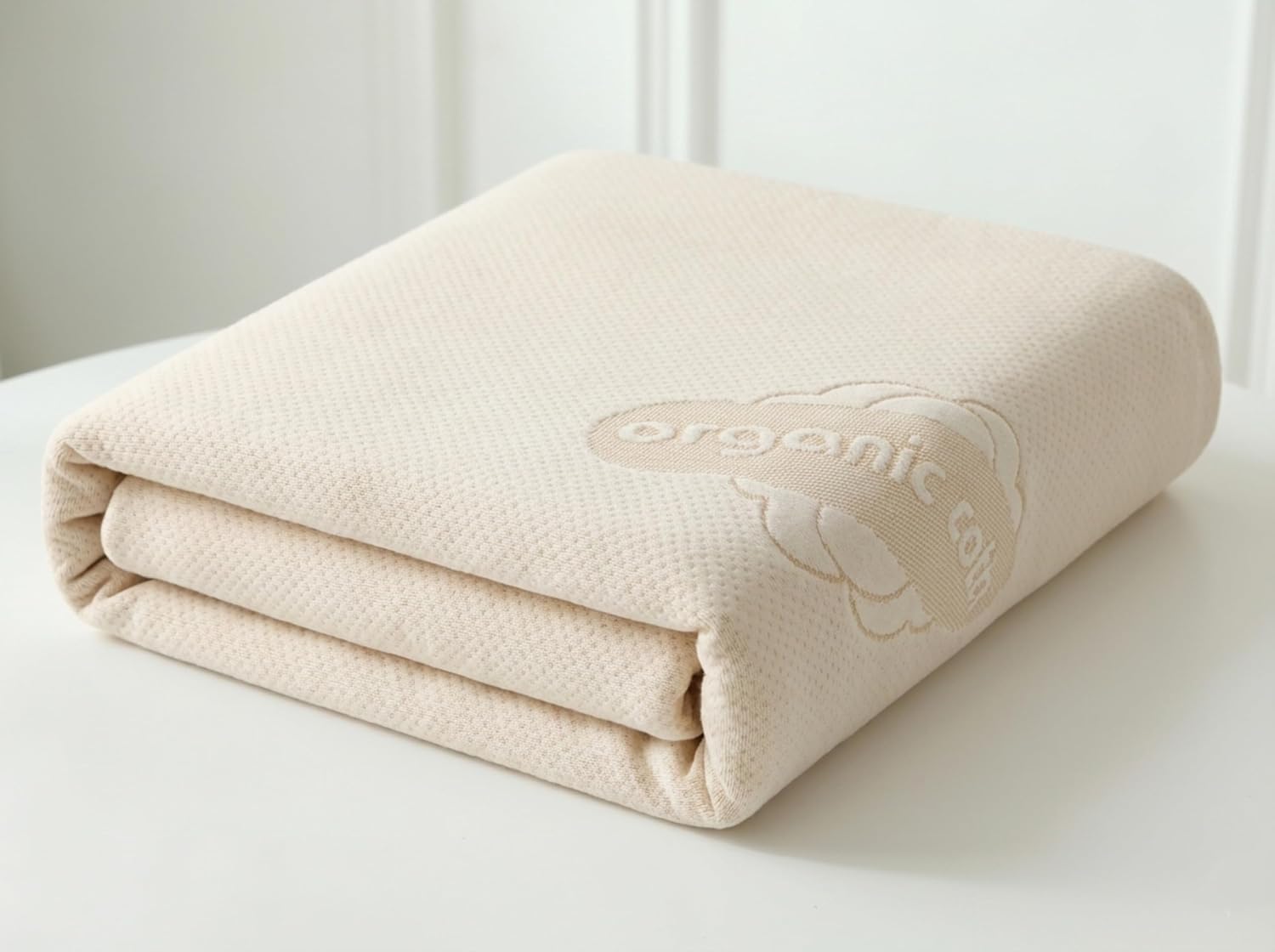 Waterproof Organic Mattress Protector Full Size – Premium Soft Organic Cotton Surface Mattress Cover – Noiseless & Breathable 250 GSM Mattress Pad – Deep Pocket Fitted Design - Image 2