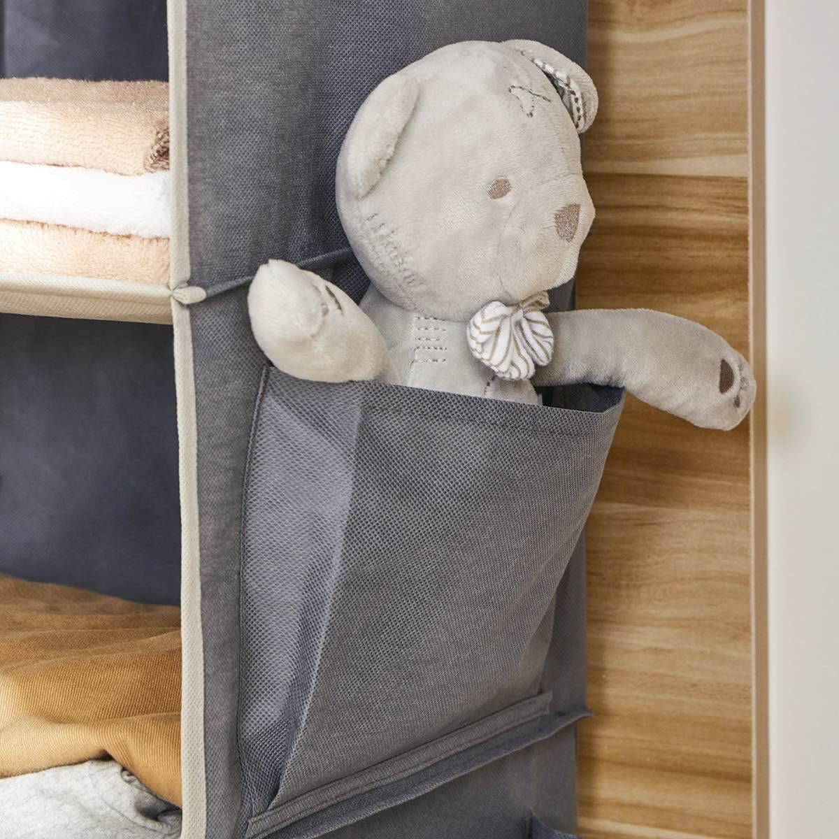 YOUDENOVA Hanging Closet Organizer and Storage, 6-Shelf, Grey - Image 7