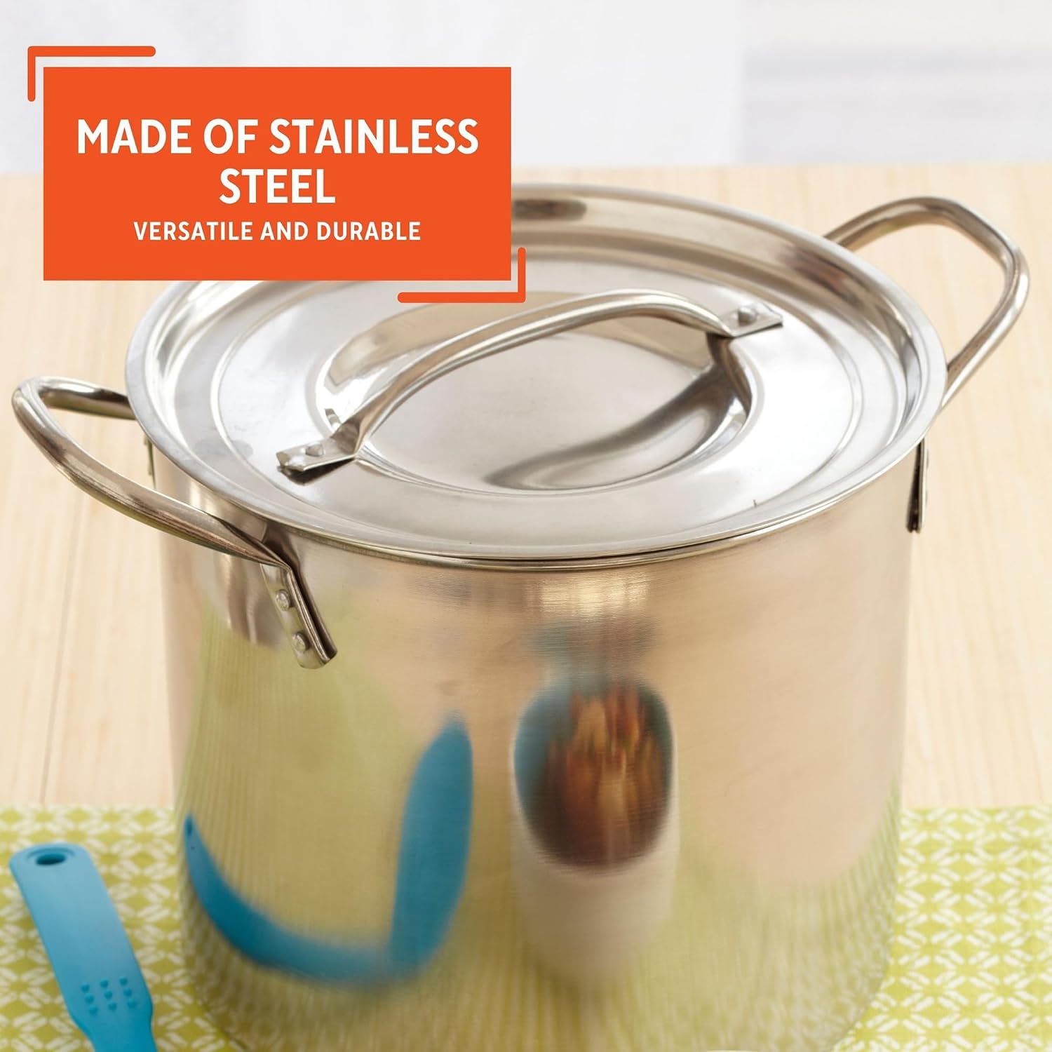 IMUSA Stainless Steel Stock Pot with Lid, 20 Quart, Silver - Image 4