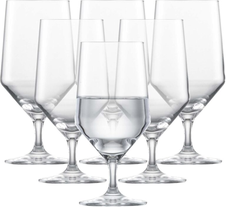 Zwiesel Glas Pure Water Glass (Set of 6), Drinking Glasses for Water, Dishwasher-Safe Machine-Made Tritan Crystal Glasses, Made in Germany (15 Ounce)
