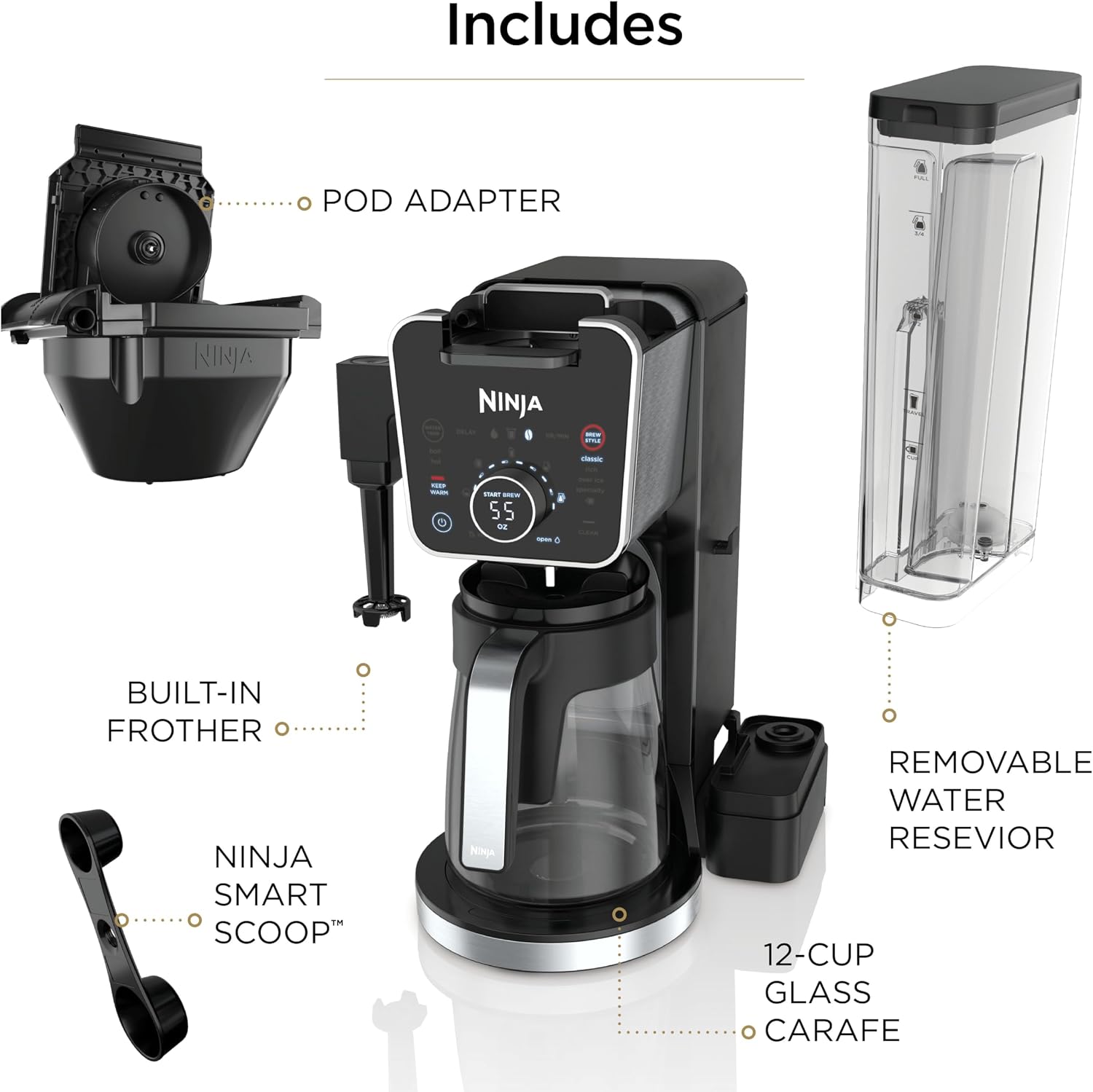 Ninja Specialty Drip Coffee Maker, DualBrew Pro, Black, CFP301 - Image 10