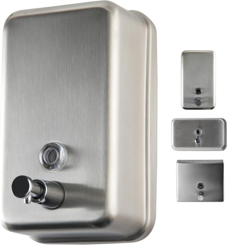 Commercial Soap Dispenser Wall Mount, 304 Stainless Steel & Solid Brass Pump Core, Industrial Grade Hand Soap Dispenser with Corrosion-Proof Lining for Bathrooms & Kitchens, 37oz/1100ml ADA Compliant