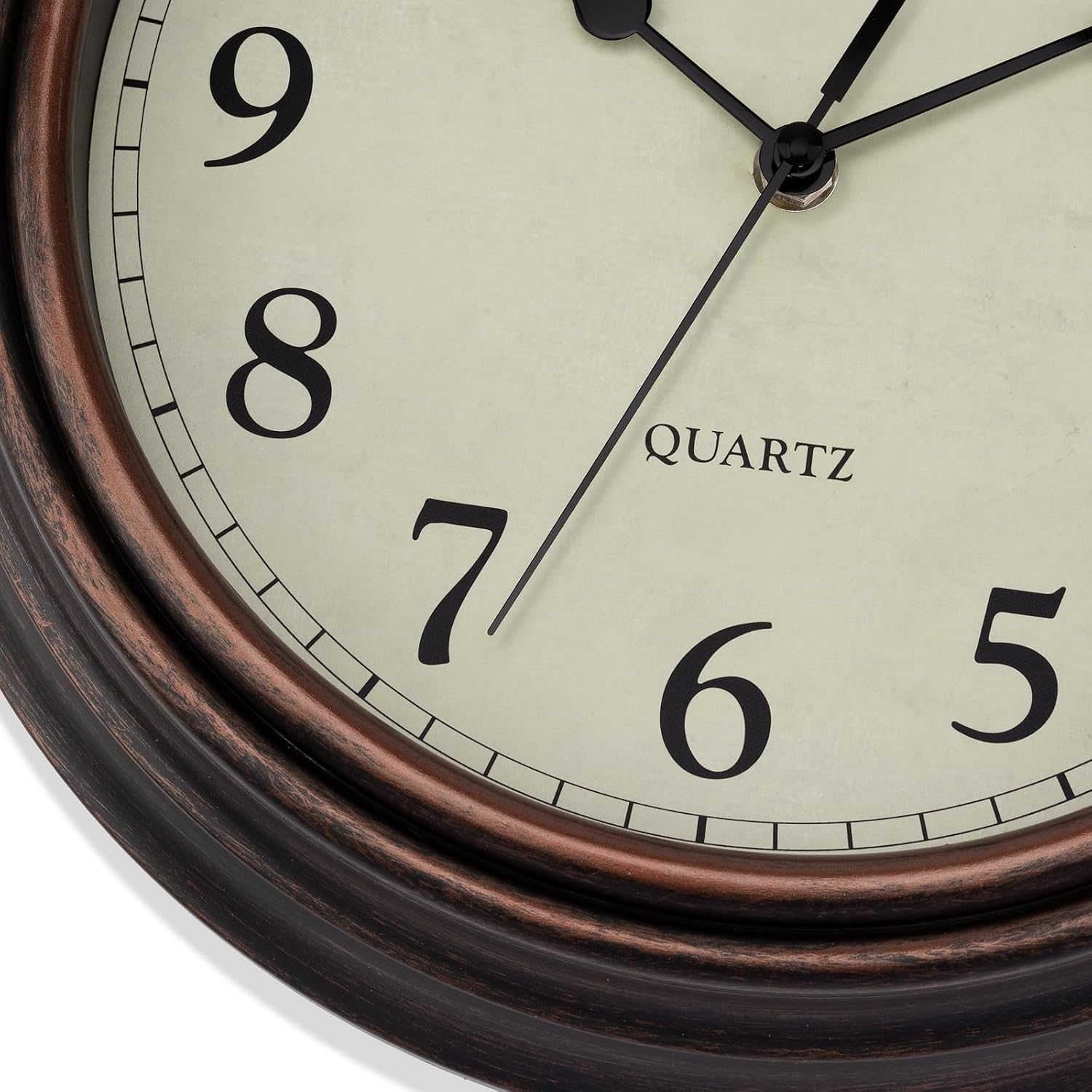 Retro Wall Clock, Battery Operated Silent Clock 12" Bronze - Image 8