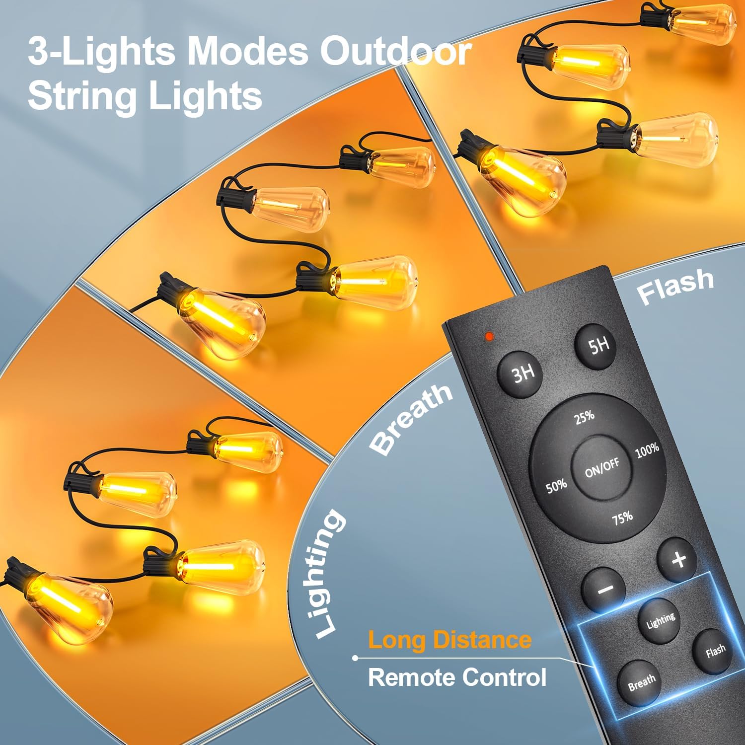 Outdoor Lights String Patio Outside - 100ft 30M LED Waterproof Light ST38 - Image 2