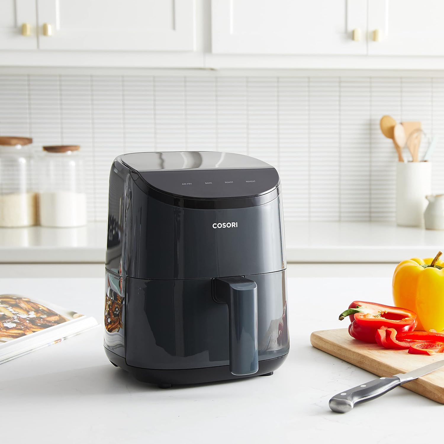 Cosori Lite 2.1 Qt Small Air Fryer, Max 400°F, 4-in-1, 97% less oil, Gray - Image 2