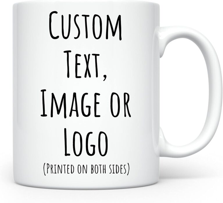 Personalized Coffee Mug | Custom Photo Text and Logo Ceramic Mug | Customized 11 Oz Tea Cup for Men & Women | Unique Gift Idea - Taza Personalizadas Design with Picture or Message | White