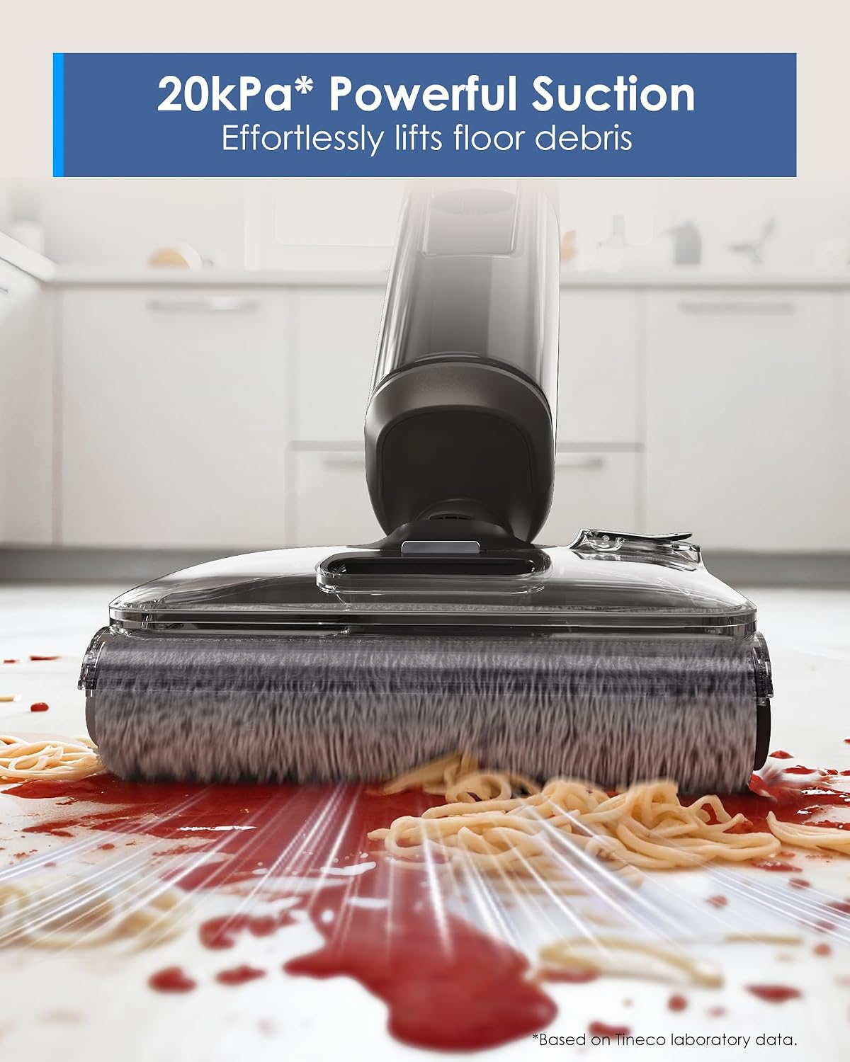 Tineco Floor ONE i6 Stretch Wet Dry Vacuum Cleaner, Vacuum & Mop All in One, 20kpa Powerful Suction, Up to 40 Minutes Runtime, 180° Lay-Flat, Anti-Tangle Design, Full-Path Self-Cleaning&185℉ Flashdry - Image 4