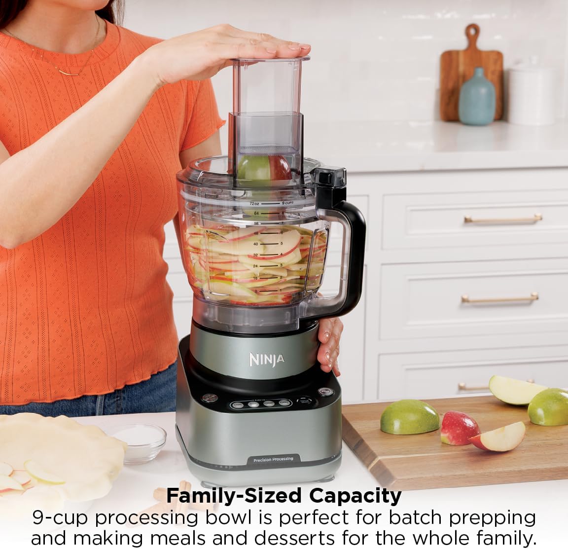 Ninja PrecisionPro Food Processor & Dough Mixer, 1000PW, 9-Cup, BZ601 - Image 4