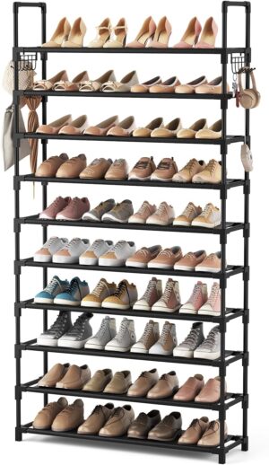 VTRIN 10 Tier Shoe Rack Tall Large ...