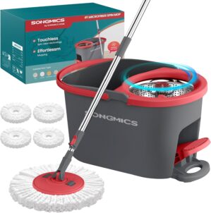 SONGMICS Spin Mop and Bucket Set wi...