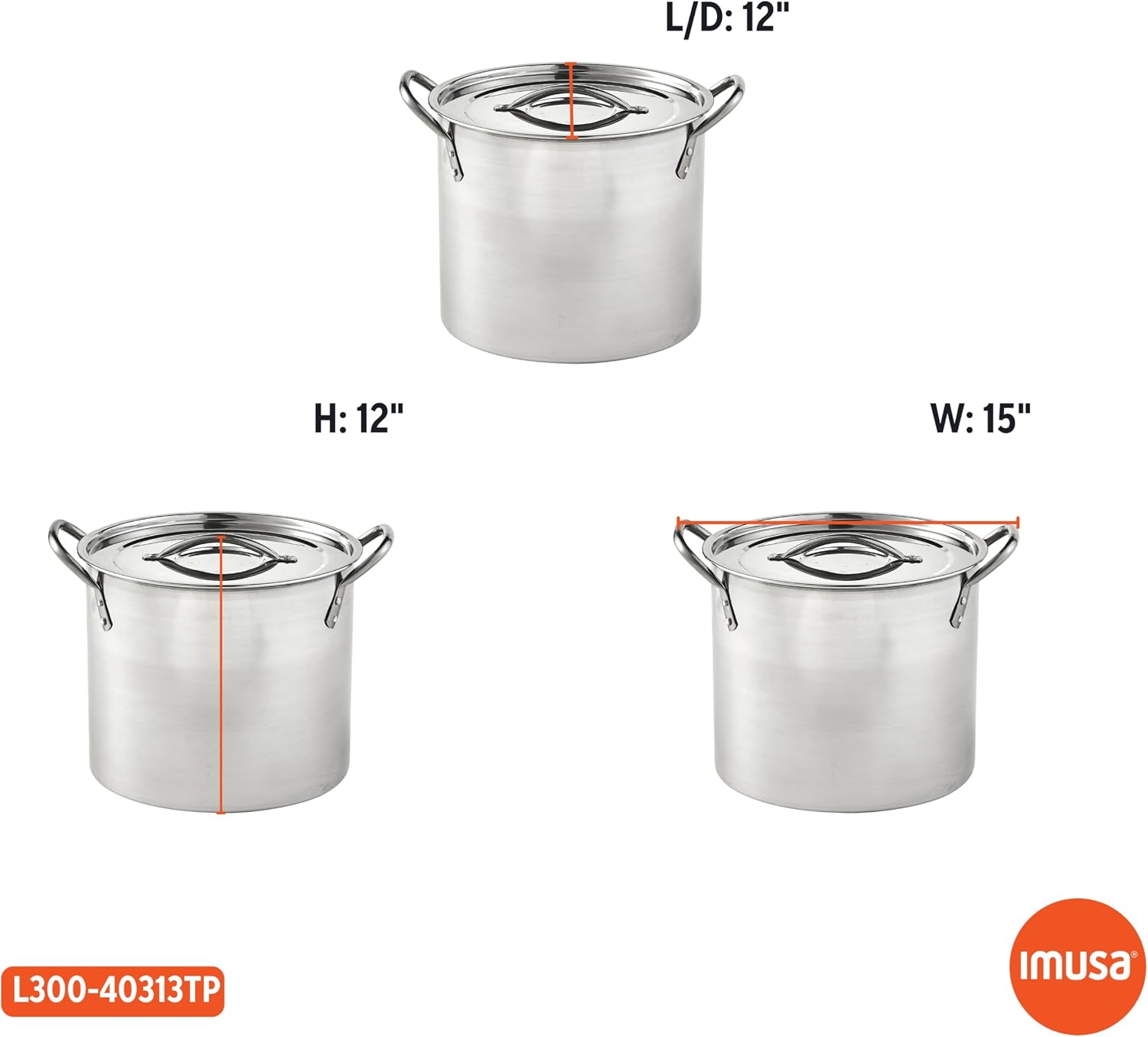 IMUSA Stainless Steel Stock Pot with Lid, 20 Quart, Silver - Image 8