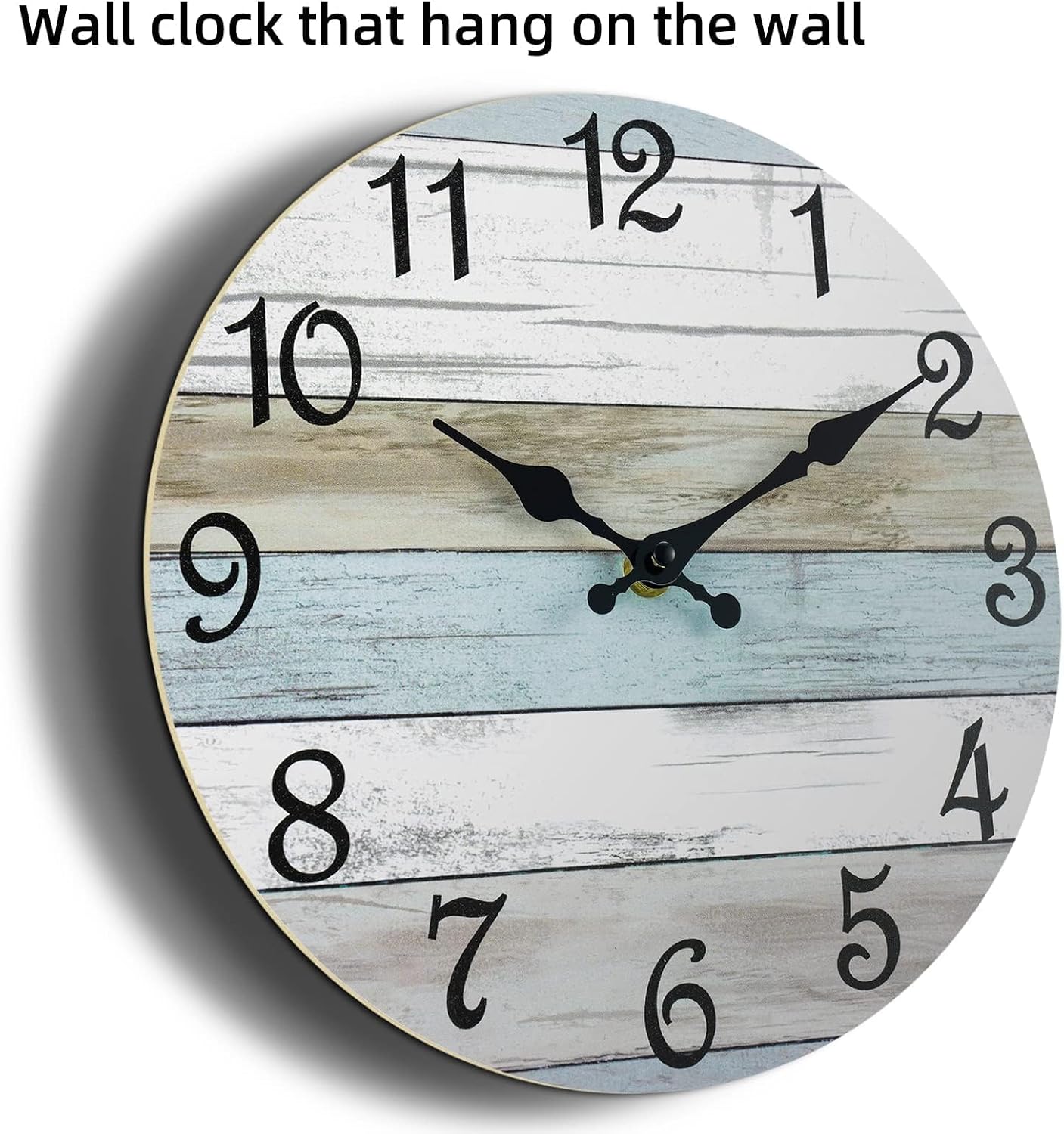 CHYLIN Wall Clock Non-Ticking Battery Operated Silent Rustic Coastal - Image 6