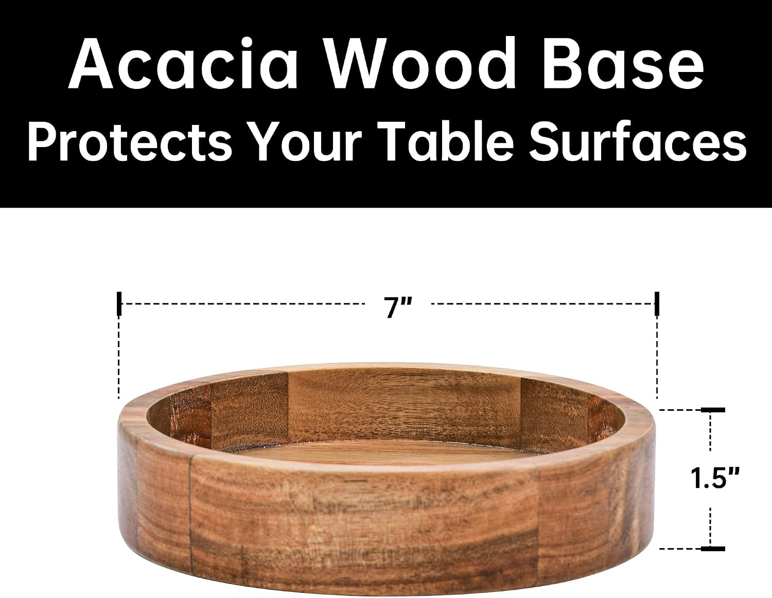 KITEISCAT Extra Large Glass Salad Bowl Set - Party Salad Bowls with Acacia Wood Base and Serving Utensils - Elegant and Practical Kitchen Must-Have - Image 4