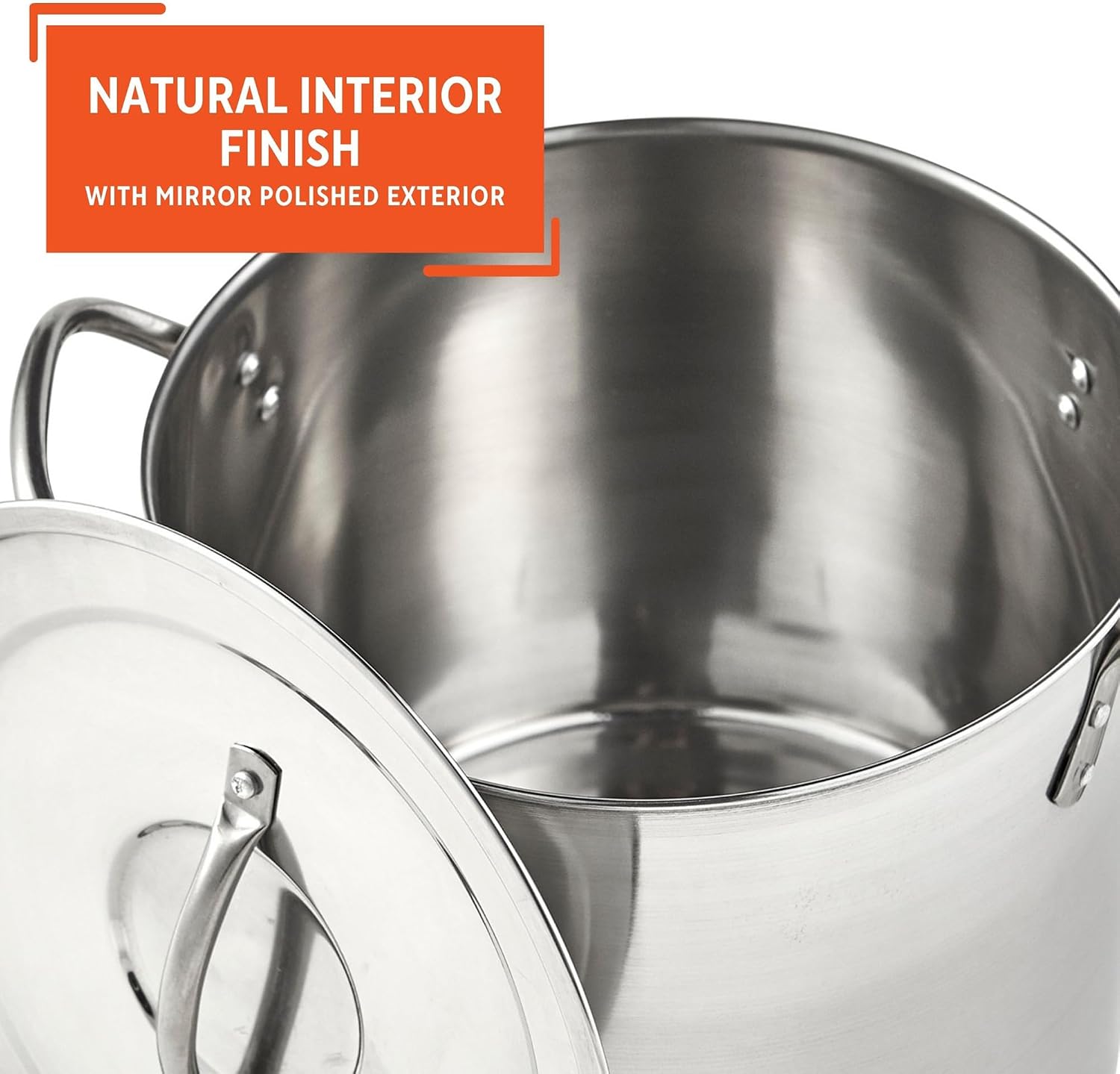 IMUSA Stainless Steel Stock Pot with Lid, 20 Quart, Silver - Image 5
