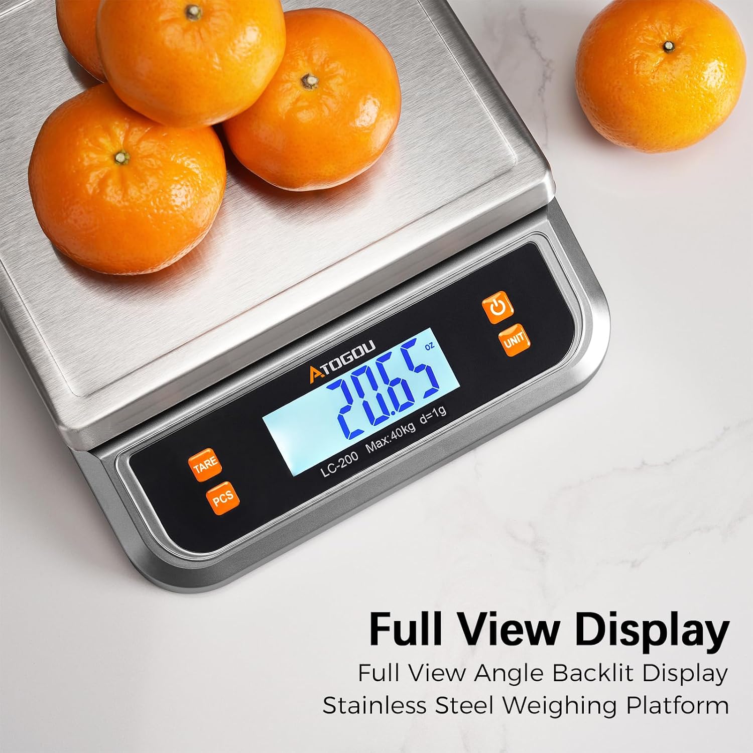 Atogou 88lb Food Scale, Commercial Kitchen Scale Plug-in Usable - Image 5