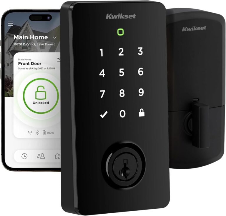 Kwikset Halo Select Smart Lock Keyless Entry Door Lock Wi-Fi and Matter Enabled Deadbolt No Hub Needed, Geofence Auto-Unlock, Grade AAA Certified, Easy Install, Matte Black Lifetime Finish Warranty