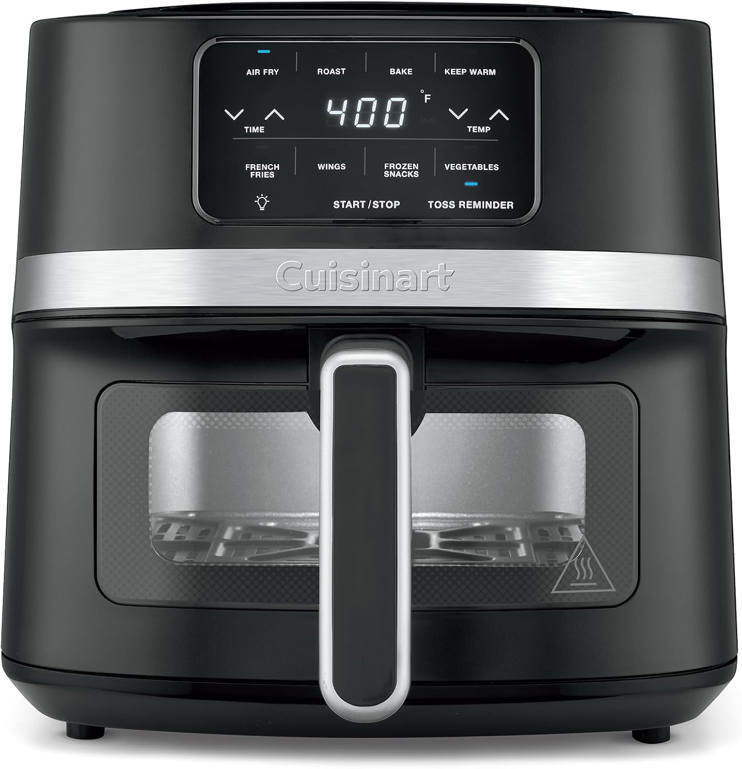 Cuisinart Air Fryer, 4.5-Quart Basket Fryer with 4 Cooking Functions to Air Fry, Roast, Bake, and Keep Warm, 4 Airfryer Presets, Dishwasher-Safe Parts, AIR-160NAS, Stainless Steel & Black