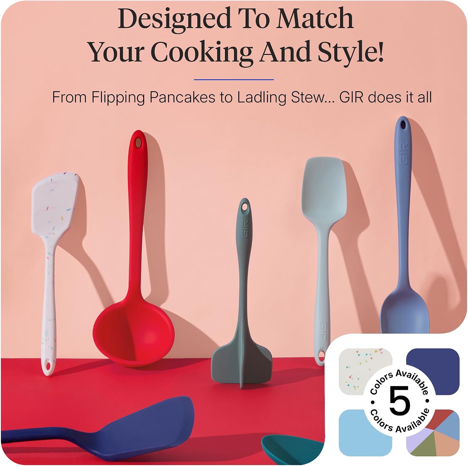 GIR: 5-Piece Silicone Ultimate Kitchen Utensils Set – Black - Image 6