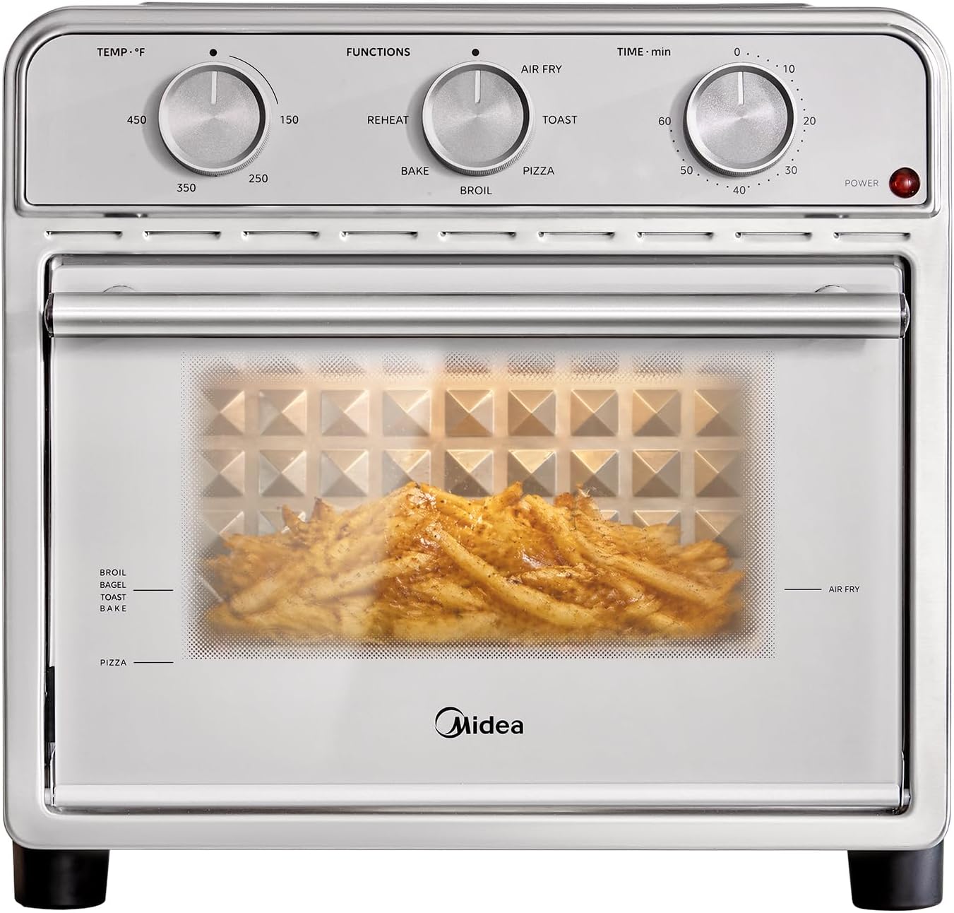 Midea Neo Air Fryer Toaster Oven Combo, 21.1 Quarts, Stainless Steel