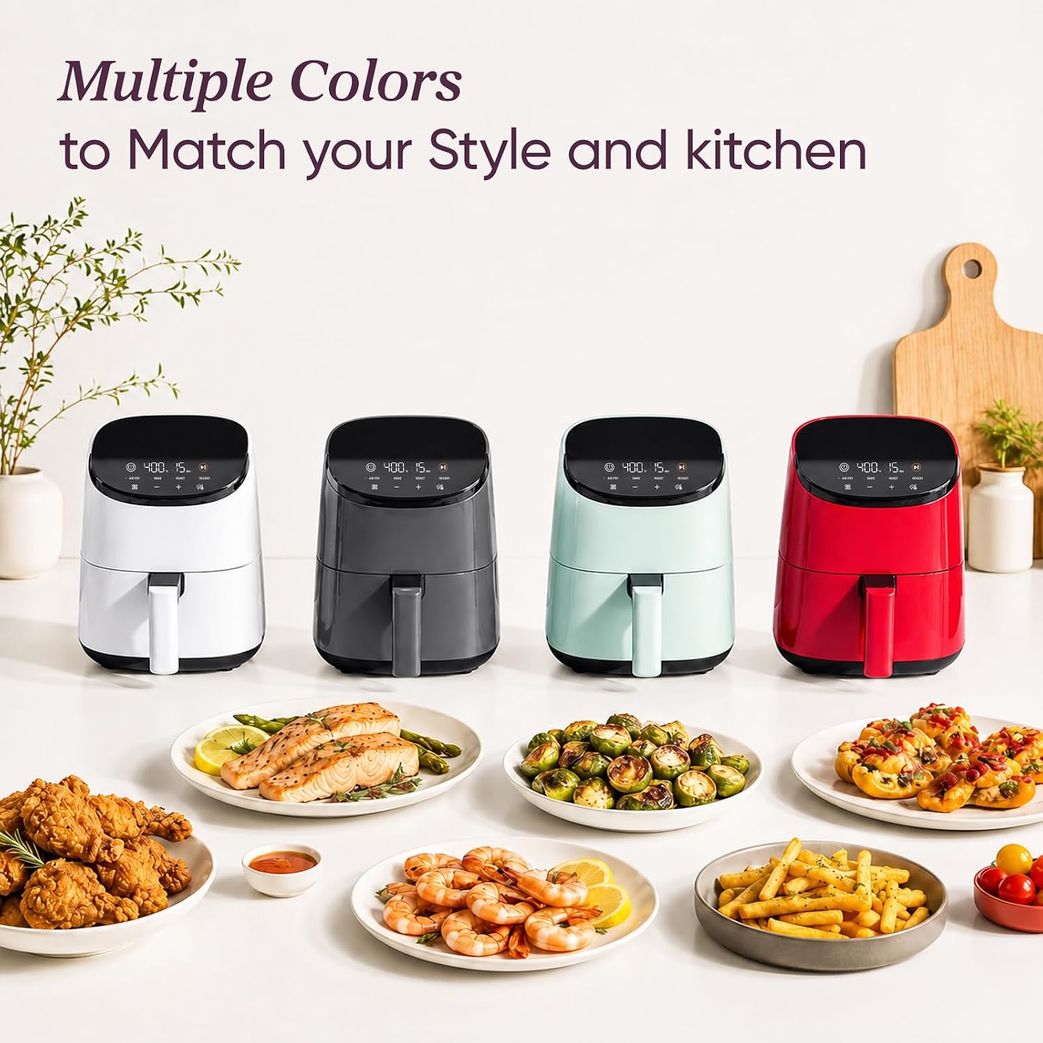 Cosori Lite 2.1 Qt Small Air Fryer, Max 400°F, 4-in-1, 97% less oil, Gray - Image 11