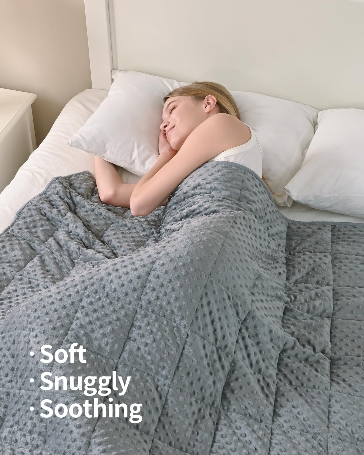 Mr. Sandman Cooling Weighted Blanket for Adults, Queen Size 15 lbs, 60″x80″ - Image 2