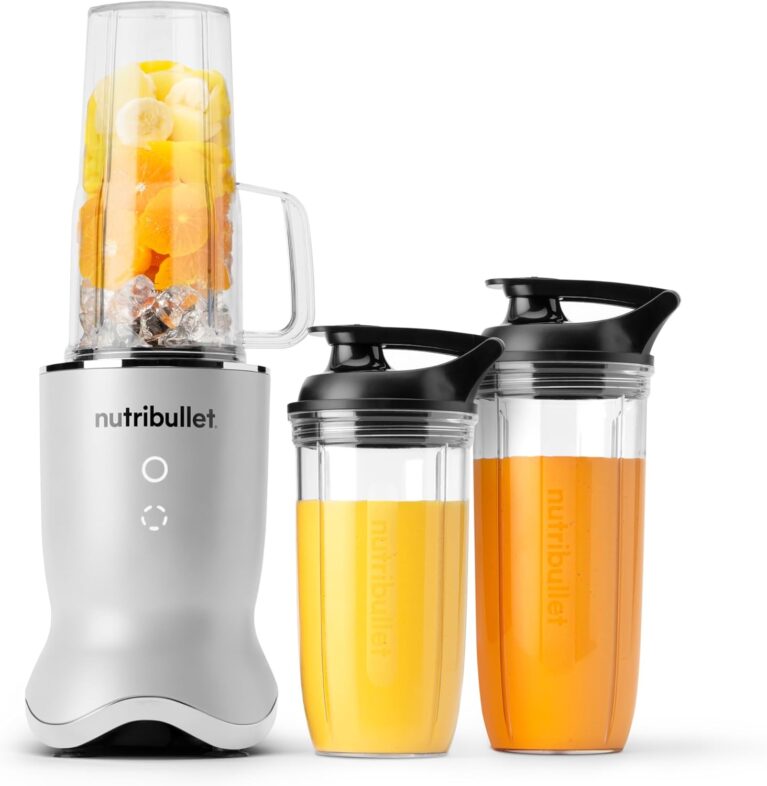 nutribullet® Ultra Personal Blender, 1200W, for Smoothies Shakes & Protein - Quietest Single-Serve Blender with Titanium Coated Blades, 3 BPA-Free Cups (32oz + 24oz), To-Go Lids, Dishwasher Safe
