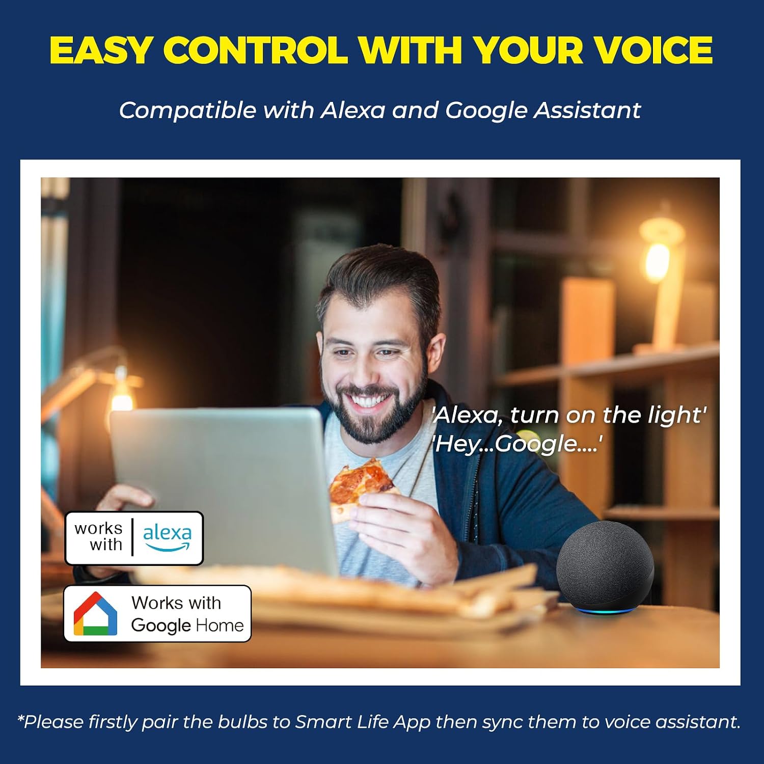 Lightinginside Smart E12 LED Bulbs 60W Work with Alexa/Google Home, 4PCS - Image 4