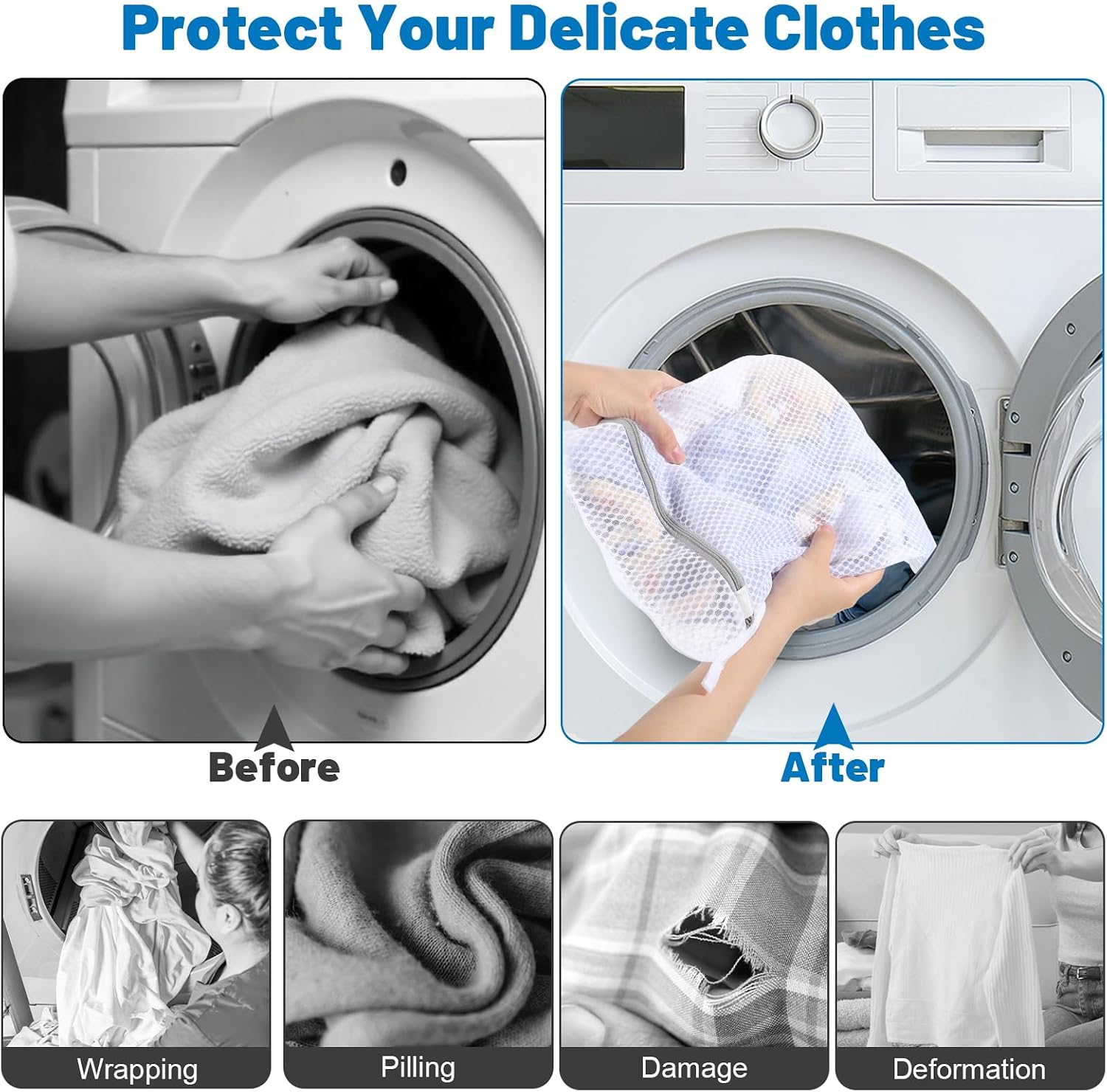 6-Pack Durable Honeycomb Mesh Laundry Bags for Delicates, 12 x 16 Inches - Image 7