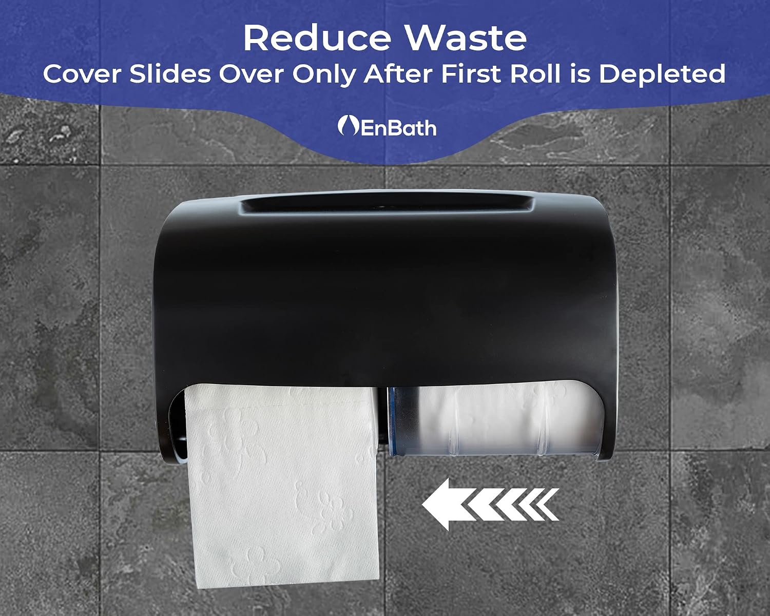Commercial Toilet Paper Dispenser Wall Mount, Double (2 Roll) Locking Toilet Paper Holder (Black), Compact Two Roll, Side by Side Design Tissue Paper Dispenser (Dispensador de Papel Higienico Doble) - Image 5