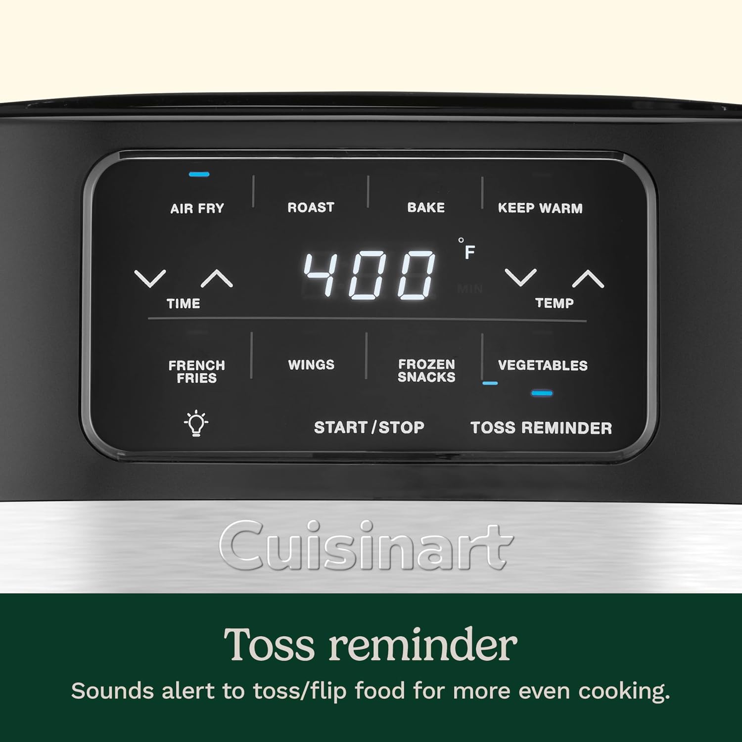 Cuisinart Air Fryer, 4.5-Quart Basket Fryer with 4 Cooking Functions to Air Fry, Roast, Bake, and Keep Warm, 4 Airfryer Presets, Dishwasher-Safe Parts, AIR-160NAS, Stainless Steel & Black - Image 5