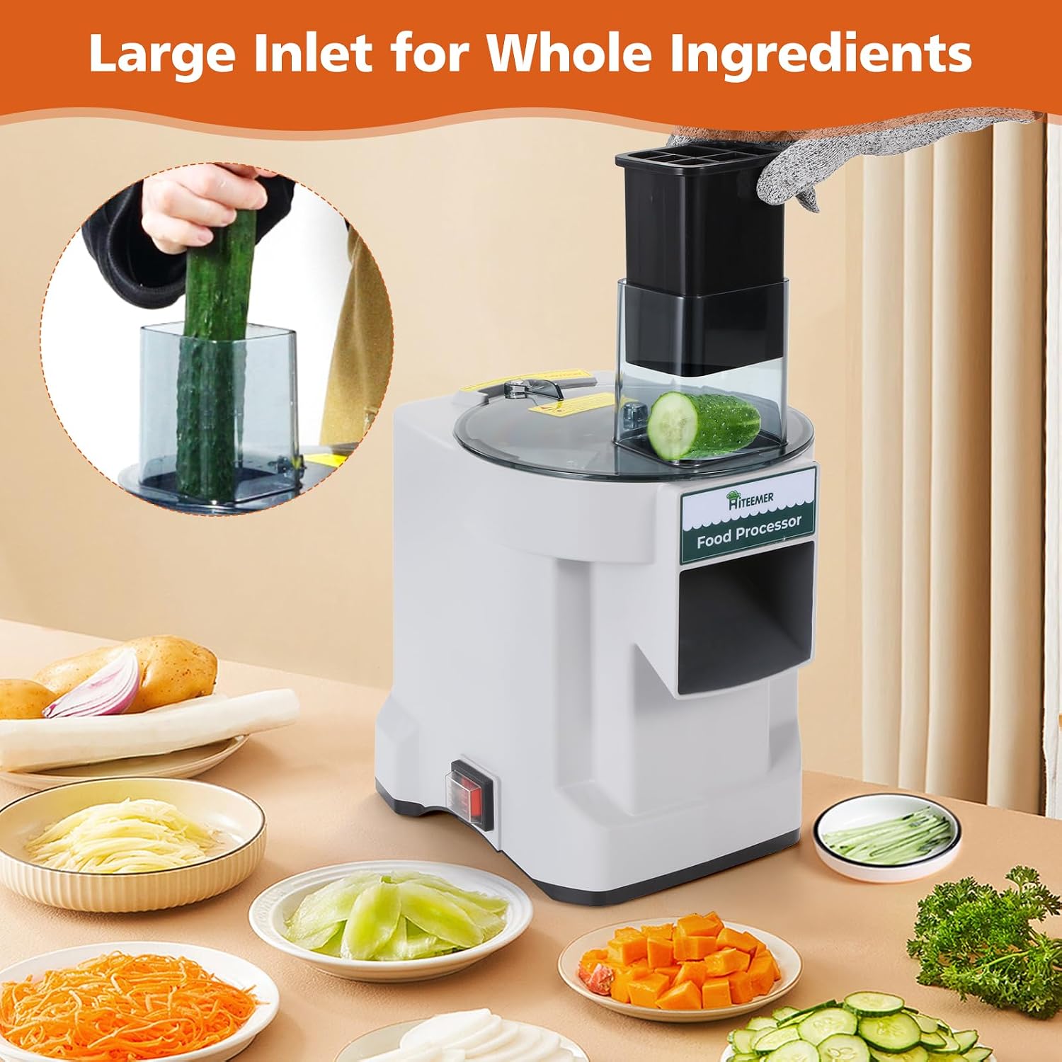 5 in 1 Electric Vegetable Chopper, Commercial Vegetable Dicer - Image 5