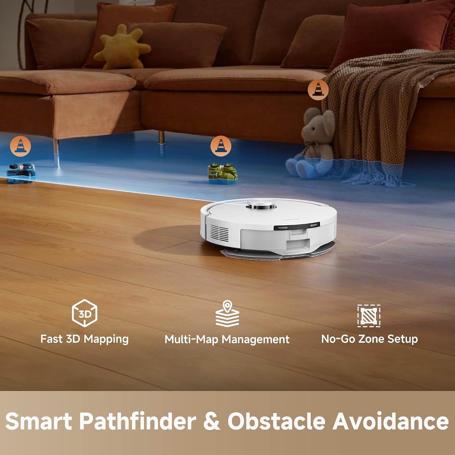 dreame D20 Air Plus Robot Vacuum and Mop, 20,000Pa Powerful Suction - Image 7