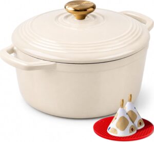 Overmont Enameled Cast Iron Dutch O...