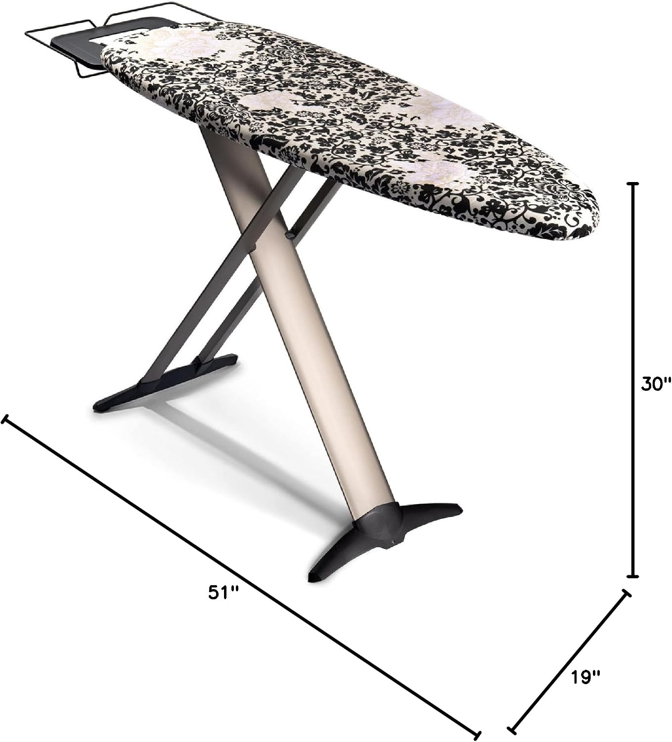 Bartnelli Pro Luxury Ironing Board - Extra Wide 51x19 Ironing Surface, Ultra-Premium Aluminum Build, Includes Steam Iron Rest, Adjustable Height, Foldable, European Made - Image 7